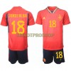 Original Trikotsatz Spanien Jordi Alba 18 Heimtrikot WM 2022 Für Kinder